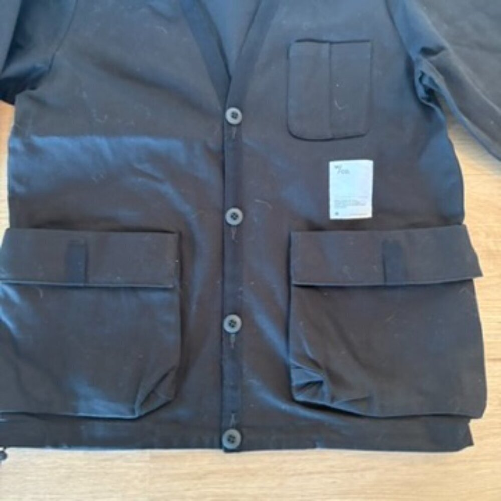The Wasted Collective Cargo Style Jacket Mens Size Small Black NWOT  Canvas - Picture 7 of 8